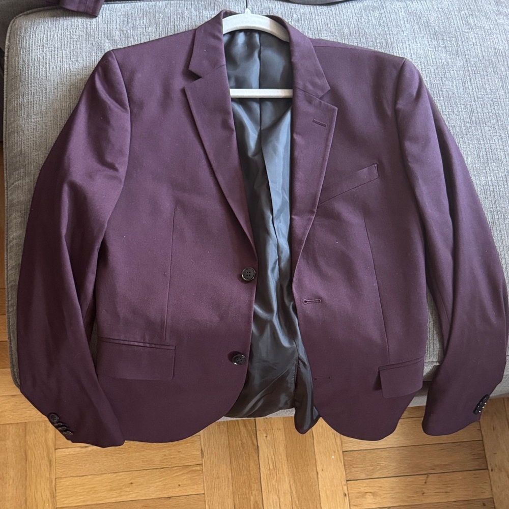 H&M Men's Deep Purple Suit Jacket